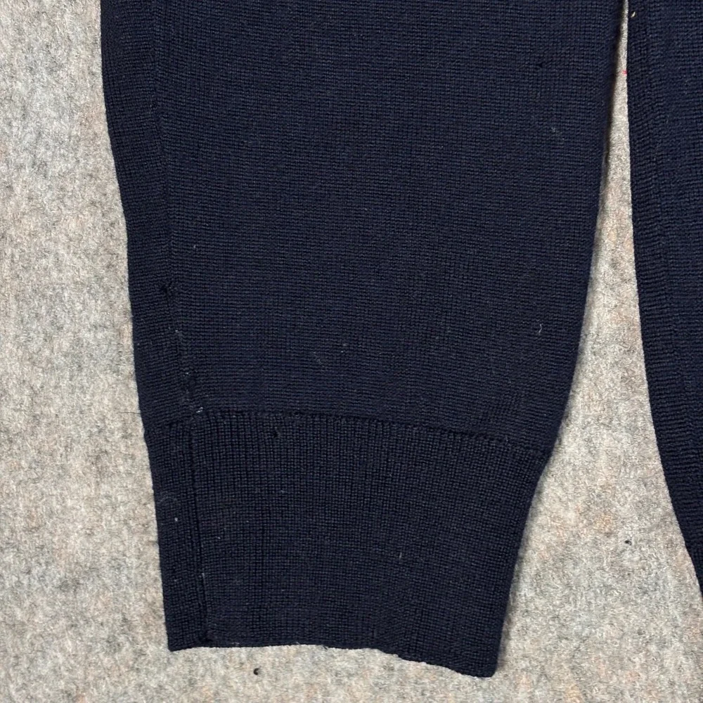Sandro Paris Merino Wool‎ Cardigan Mens S Navy G0093S DISTRESSED Condition READ